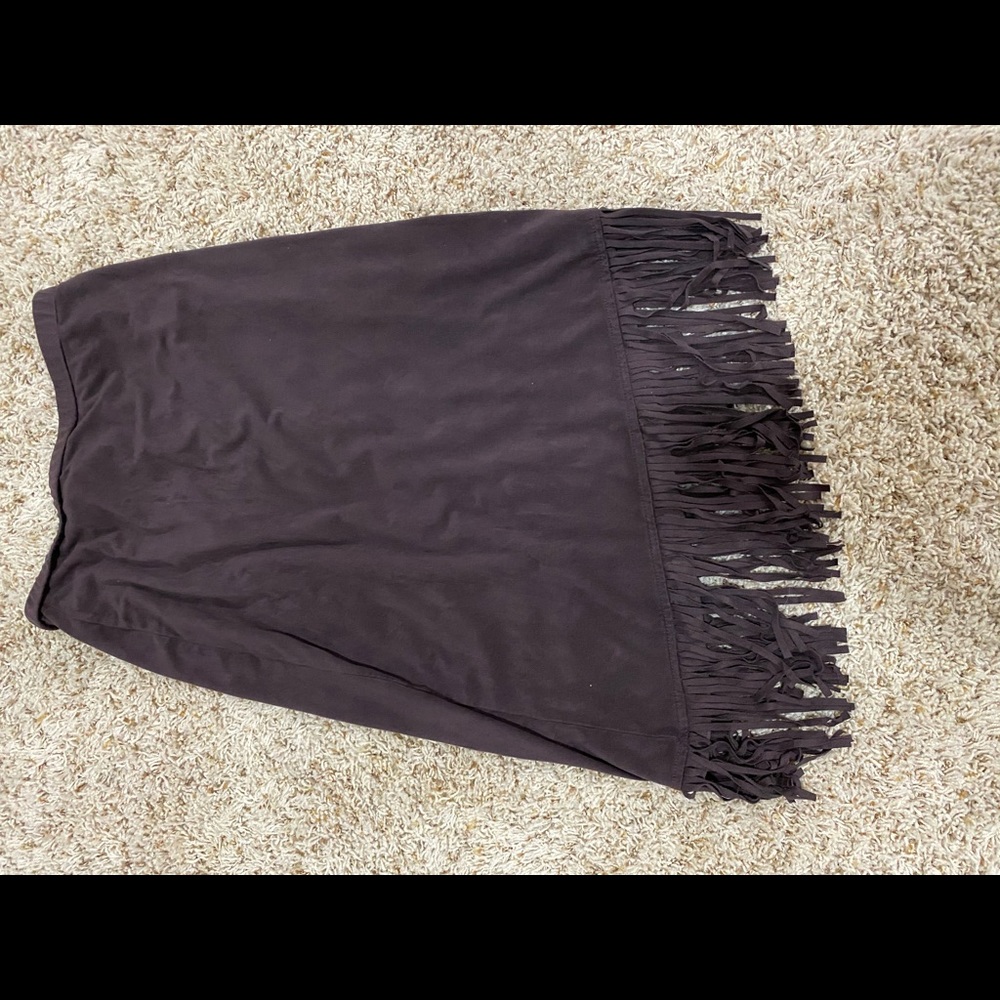 Faux suede skirt
